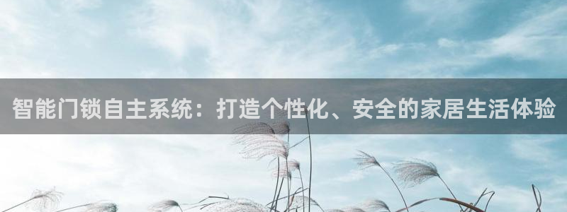 开丰娱乐联系q徽22212：智能门锁自主系统：打造个性化、安