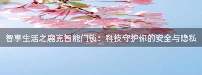 开丰娱乐注册自判官333OO：智享生活之鹿克智能门锁：科技守